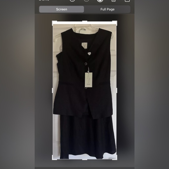 NWT Gorgeous skirt and vest set! Natural 100% linen! - Picture 1 of 2